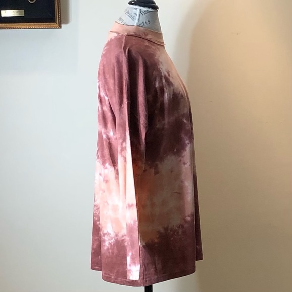 Free People Be Free Cabernet Combo Tie-Dyed Tee S - Picture 6 of 11